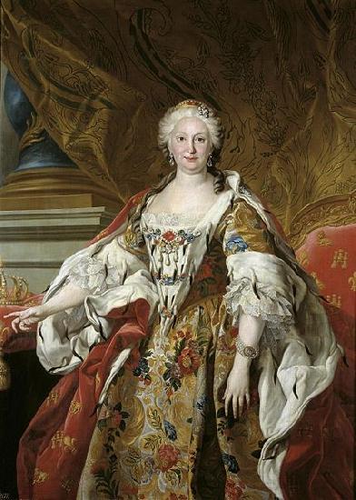 Charles Amedee Philippe Van Loo Official portrait of Queen Isabel de Farnesio Germany oil painting art